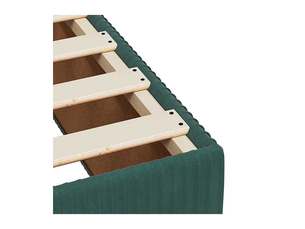 Cadre de lit sans matelas vert foncé 160x200 cm velours