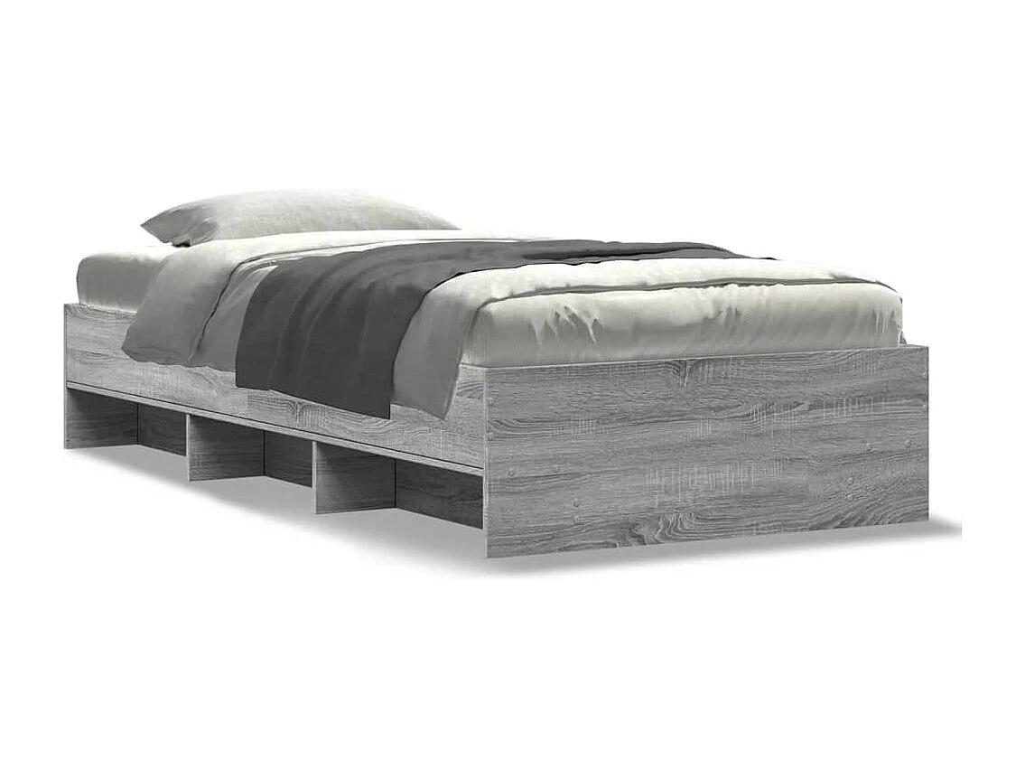 Cadre de lit sans matelas sonoma gris 100x200 cm