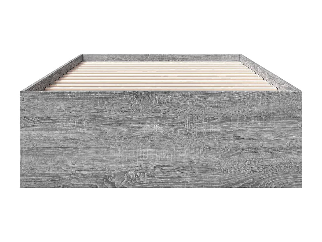 Cadre de lit sans matelas sonoma gris 100x200 cm