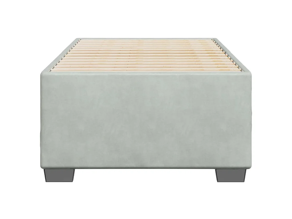 Giroletto senza Materasso Grigio Chiaro 90x190 cm Velluto