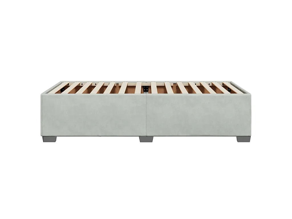 Giroletto senza Materasso Grigio Chiaro 90x190 cm Velluto