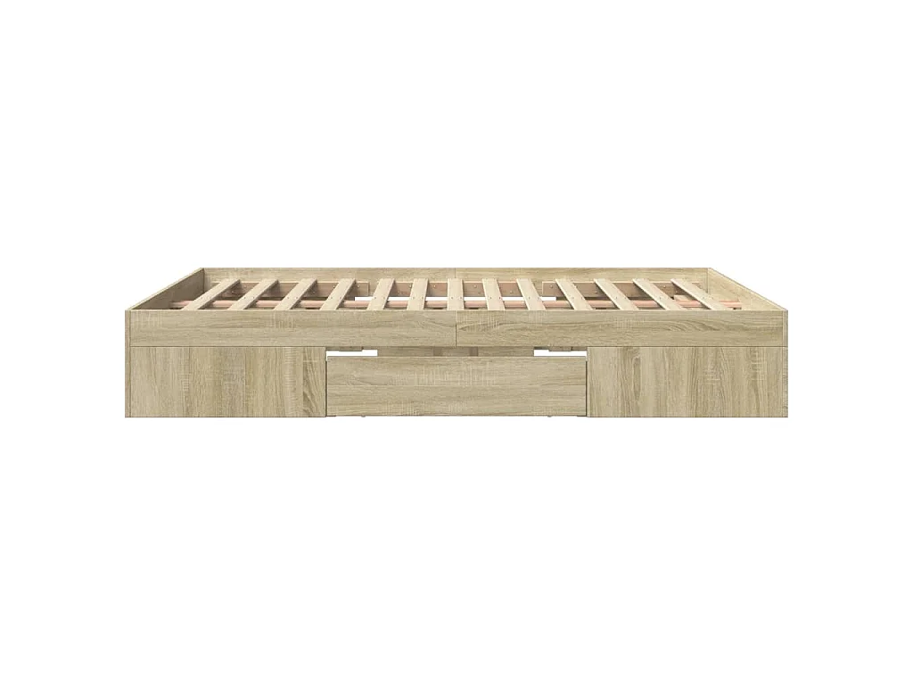 Cadre de lit sans matelas chêne sonoma 160x200 cm