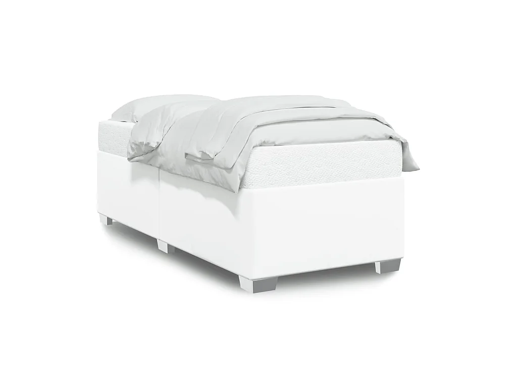 Cadre de lit sans matelas blanc 80x200 cm similicuir