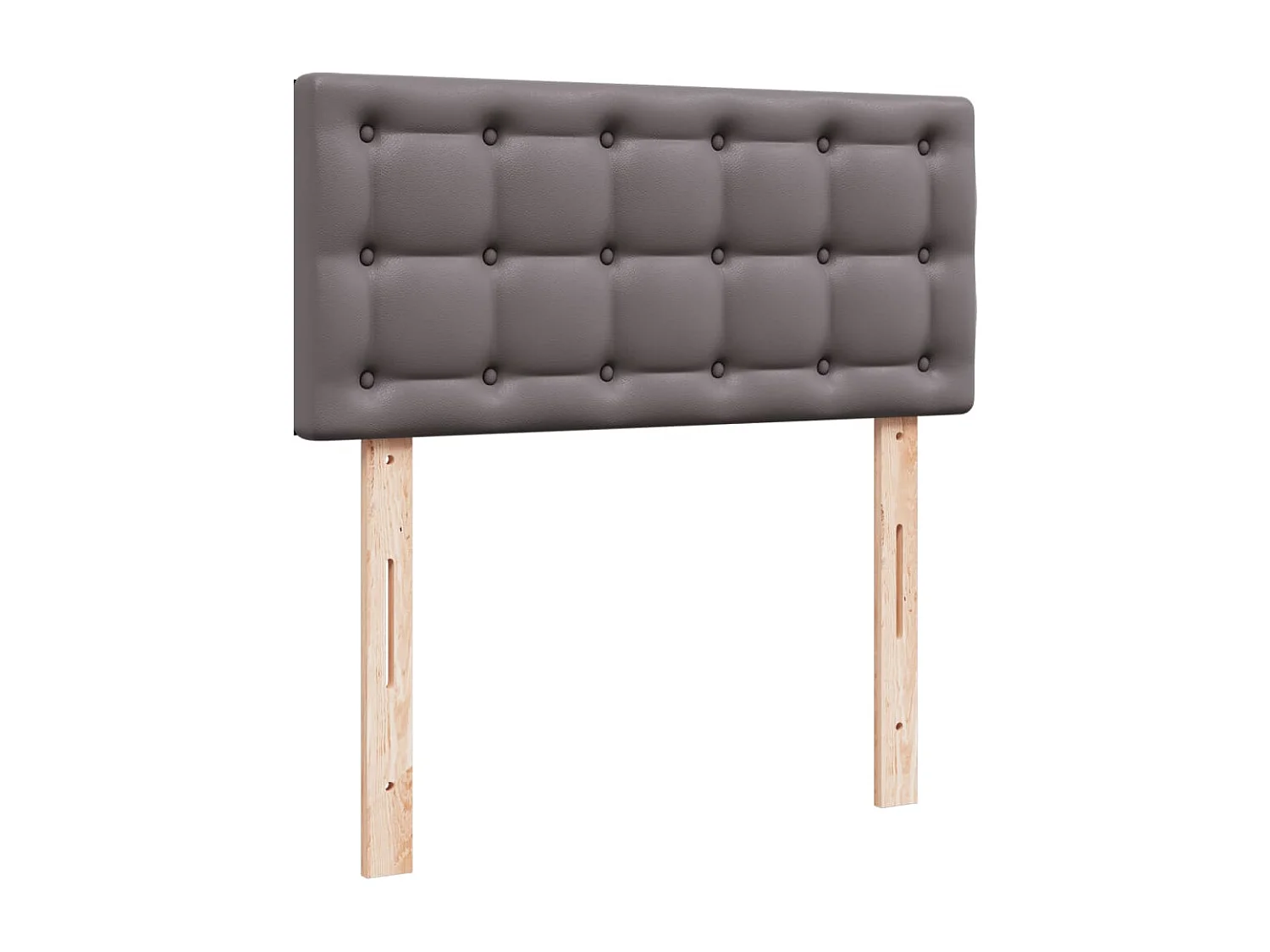 Cama com molas/colchão 80x200 cm couro artificial cinza