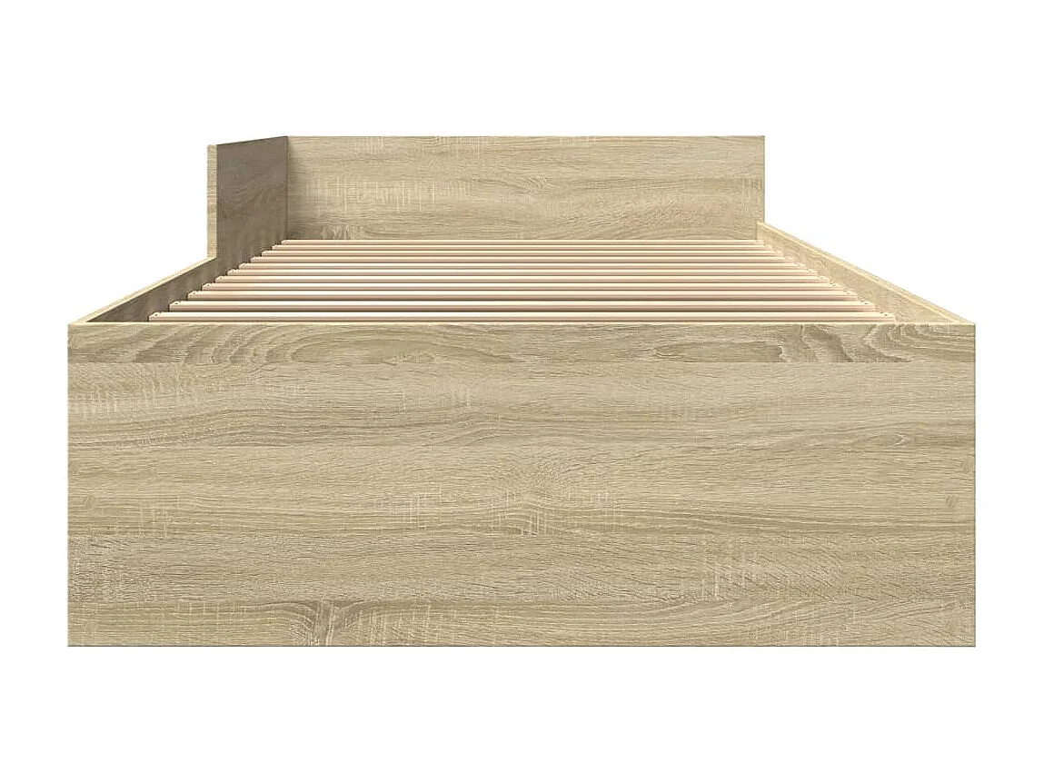 Cadre de lit sans matelas chêne sonoma 75x190 cm