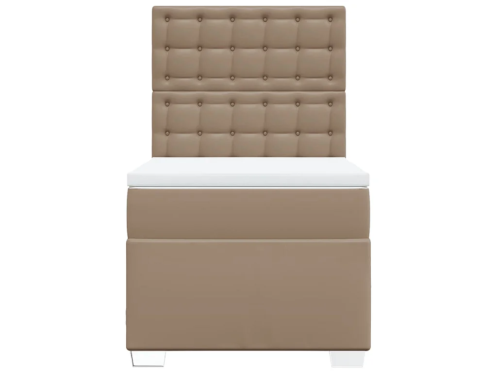 Sommier à lattes de lit avec matelas Cappuccino 90x190 cm