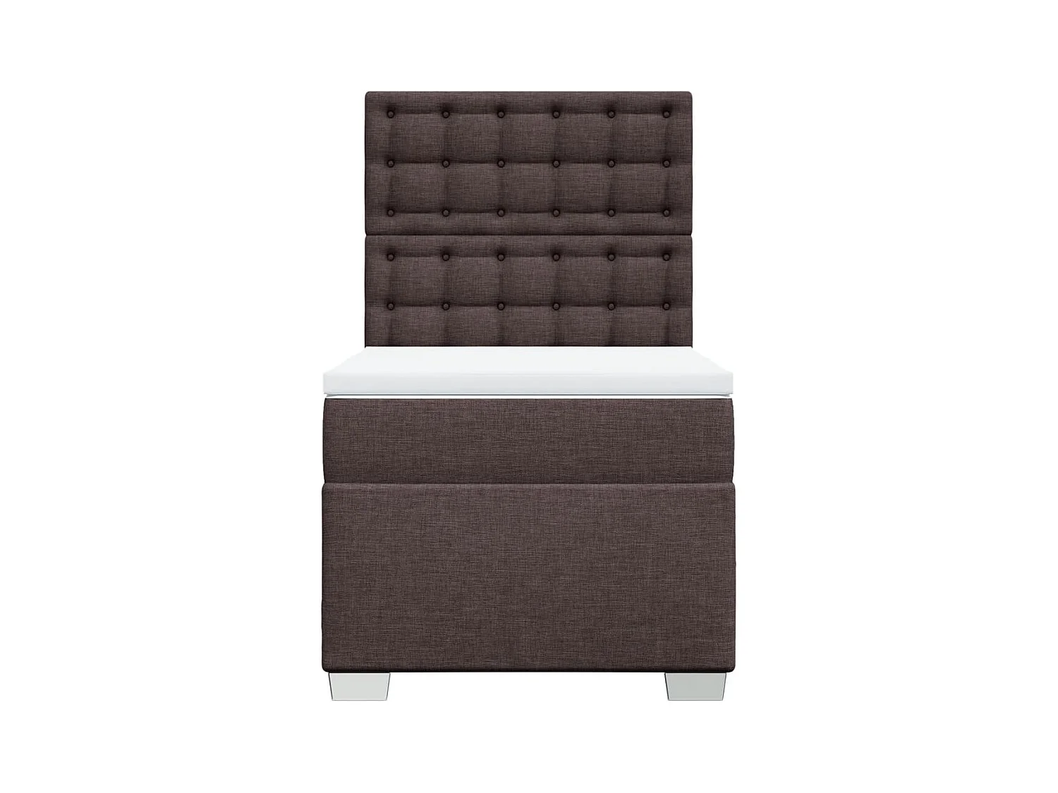 Sommier à lattes de lit avec matelas Marron foncé 100x200 cm