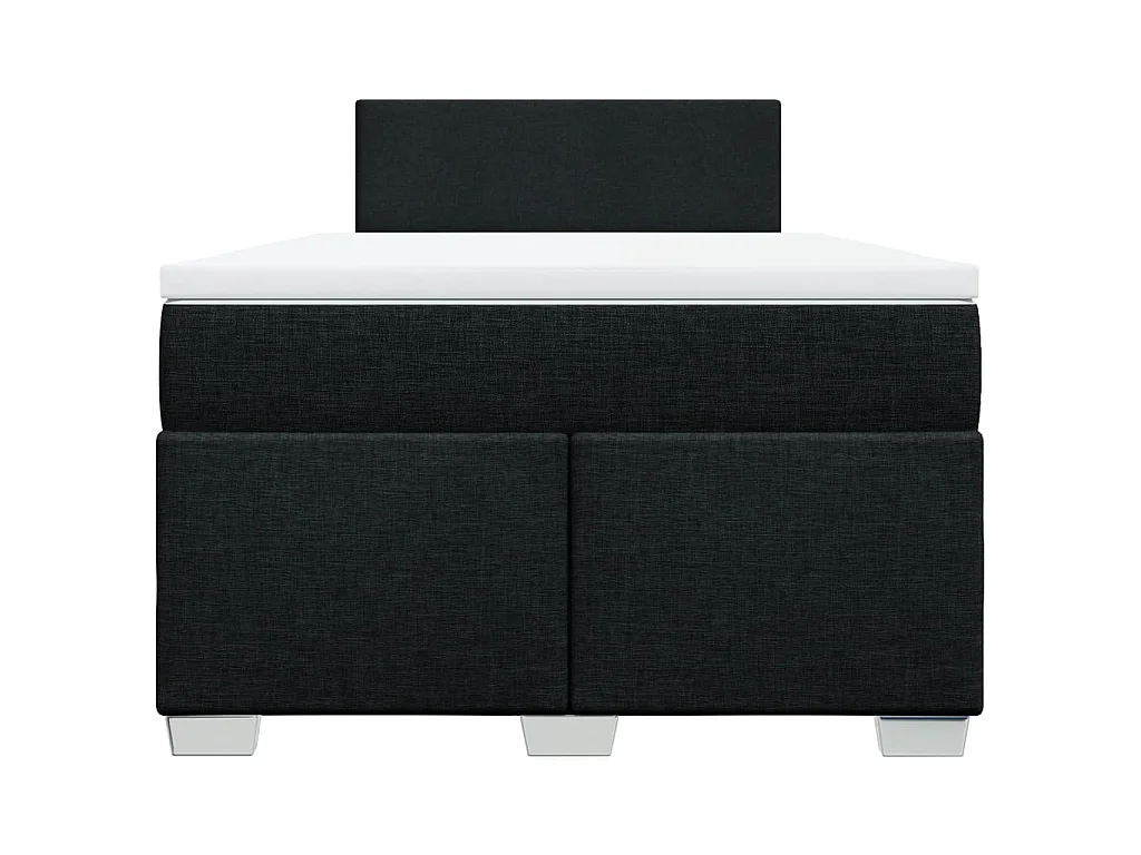 Boxspringbett mit Matratze Schwarz 120x200 cm Stoff
