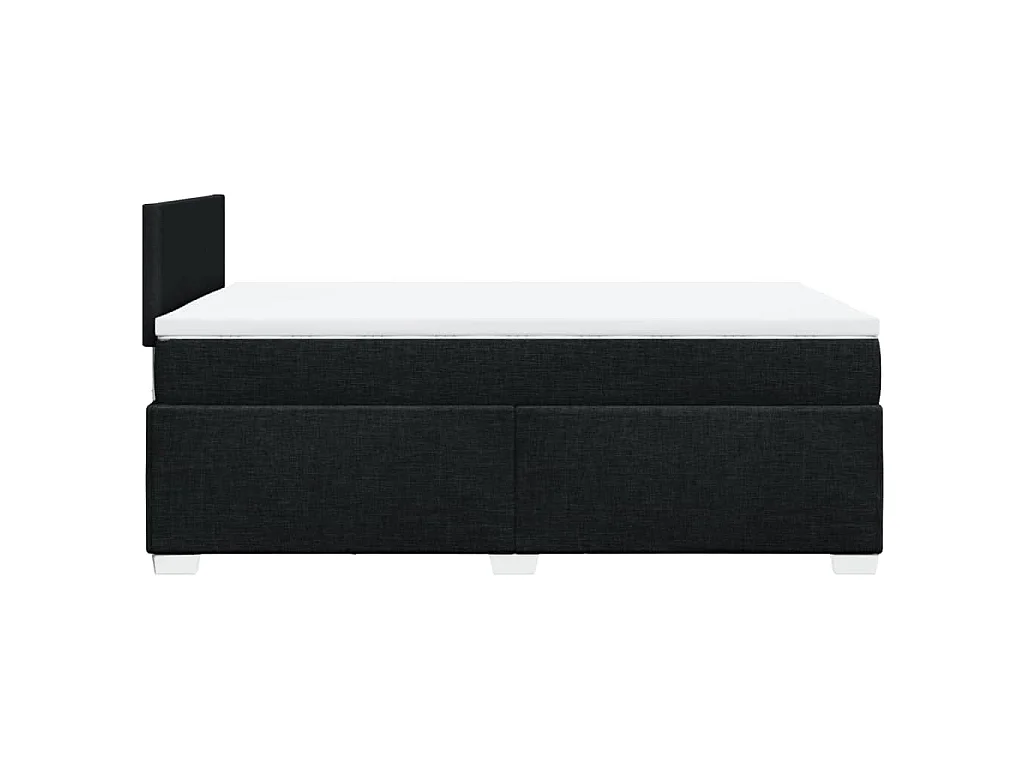 Boxspringbett mit Matratze Schwarz 120x200 cm Stoff