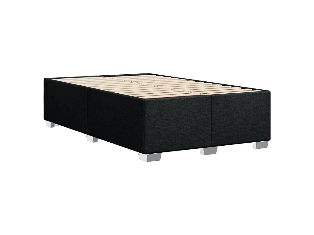 Boxspringbett mit Matratze Schwarz 120x200 cm Stoff