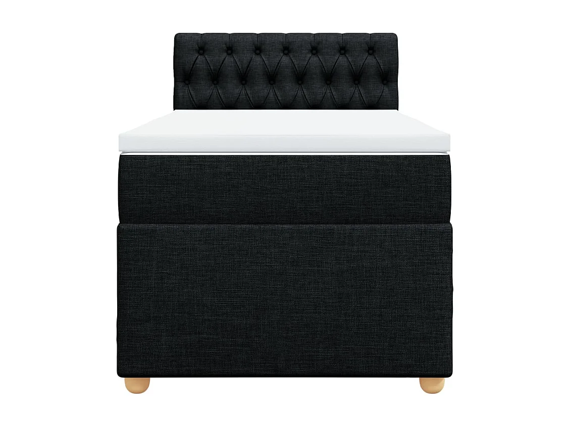 Boxspringbett mit Matratze Schwarz 90x190 cm Stoff