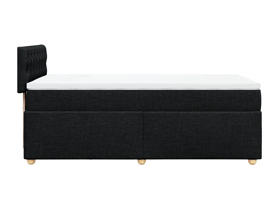 Boxspringbett mit Matratze Schwarz 90x190 cm Stoff