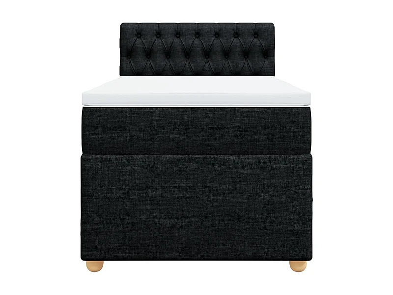 Boxspringbett mit Matratze Schwarz 90x190 cm Stoff