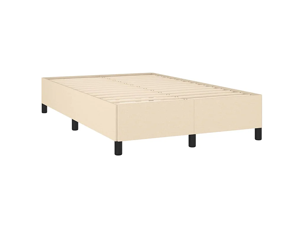 Boxspring met matras stof crèmekleurig 120x190 cm