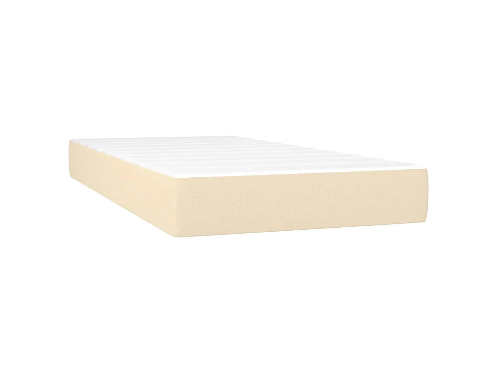Boxspring met matras stof crèmekleurig 120x190 cm