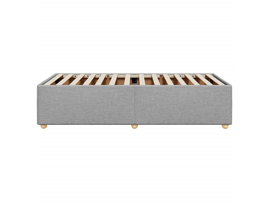 Bettgestell ohne Matratze Hellgrau 90x200 cm Stoff