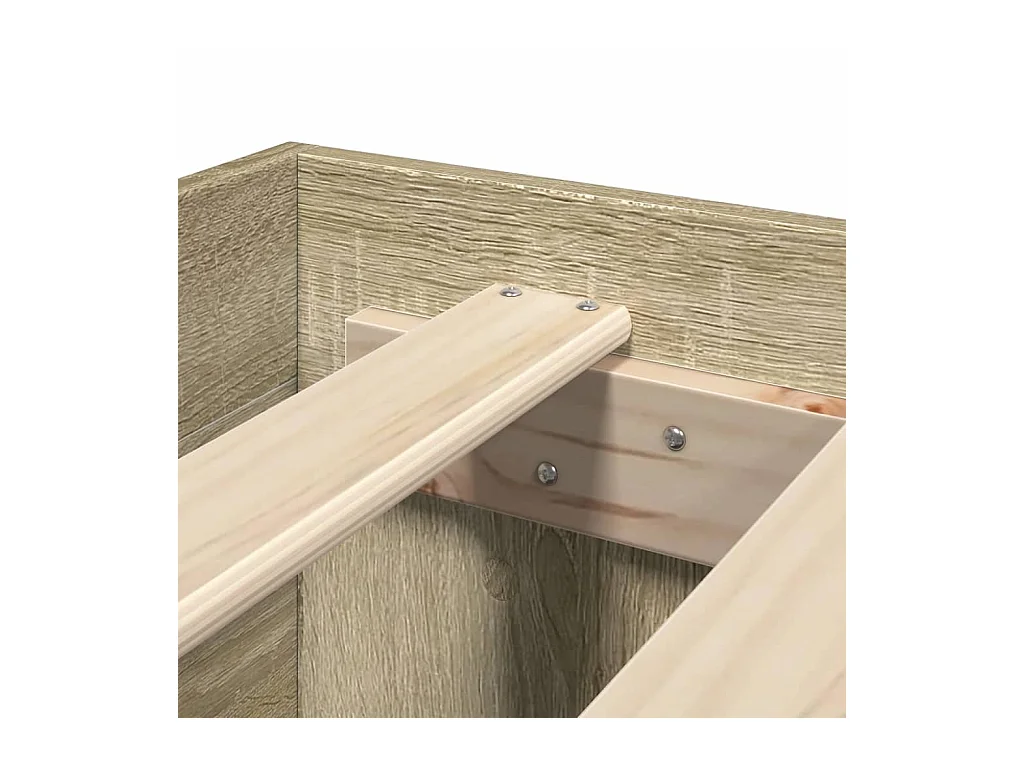 Giroletto senza Materasso Rovere Sonoma 200x200cm in Truciolato