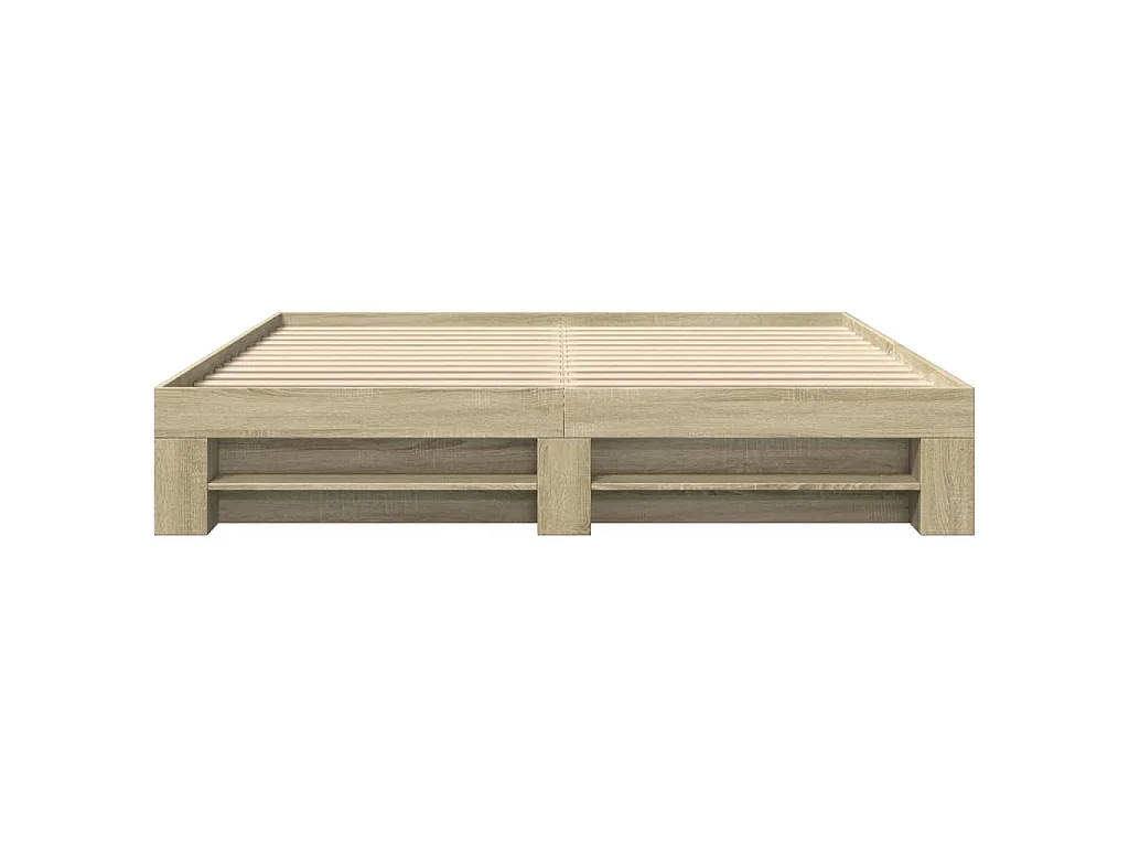 Cadre de lit sans matelas chêne sonoma 200x200 cm