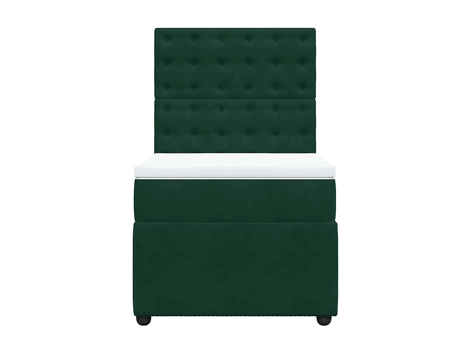 Boxspring met matras fluweel donkergroen 80x200 cm