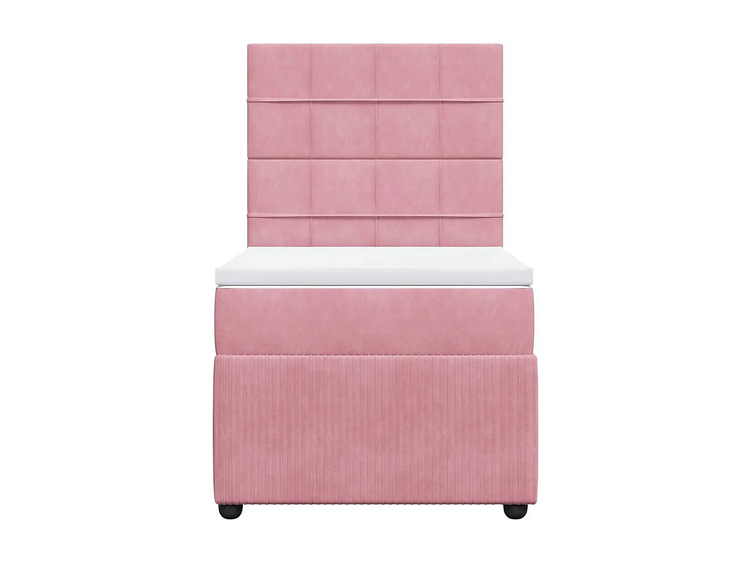 Sommier à lattes de lit avec matelas Rose 100x200 cm Velours