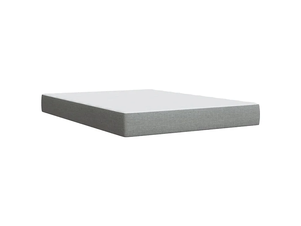 Boxspringbett mit Matratze Hellgrau 140x190 cm Stoff
