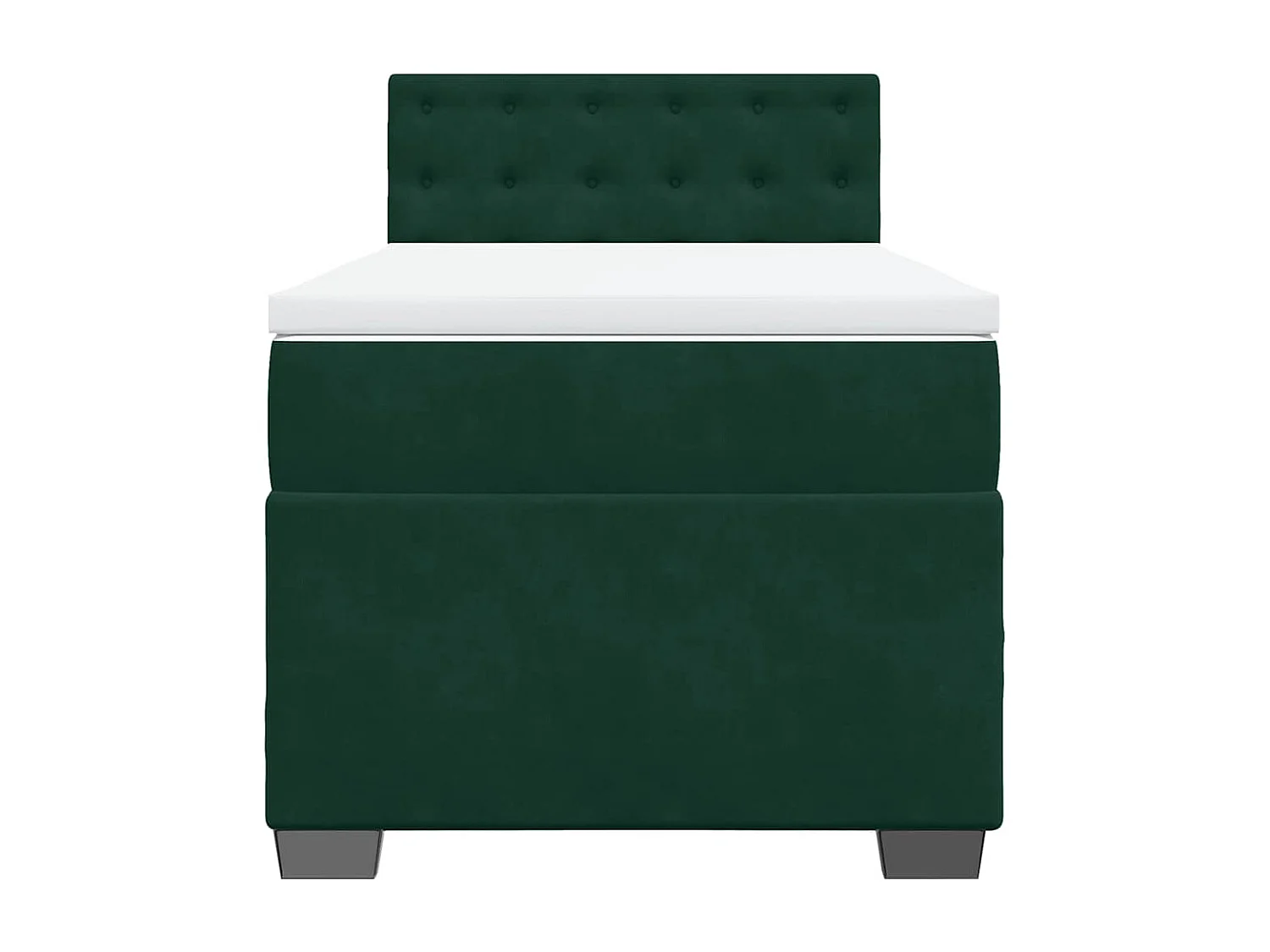 Boxspring met matras fluweel donkergroen 80x200 cm