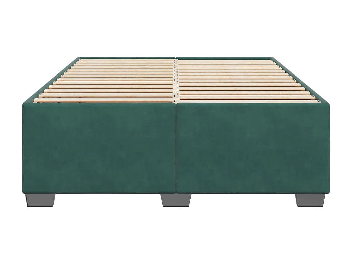 Giroletto senza Materasso Verde Scuro 140x190 cm in Velluto