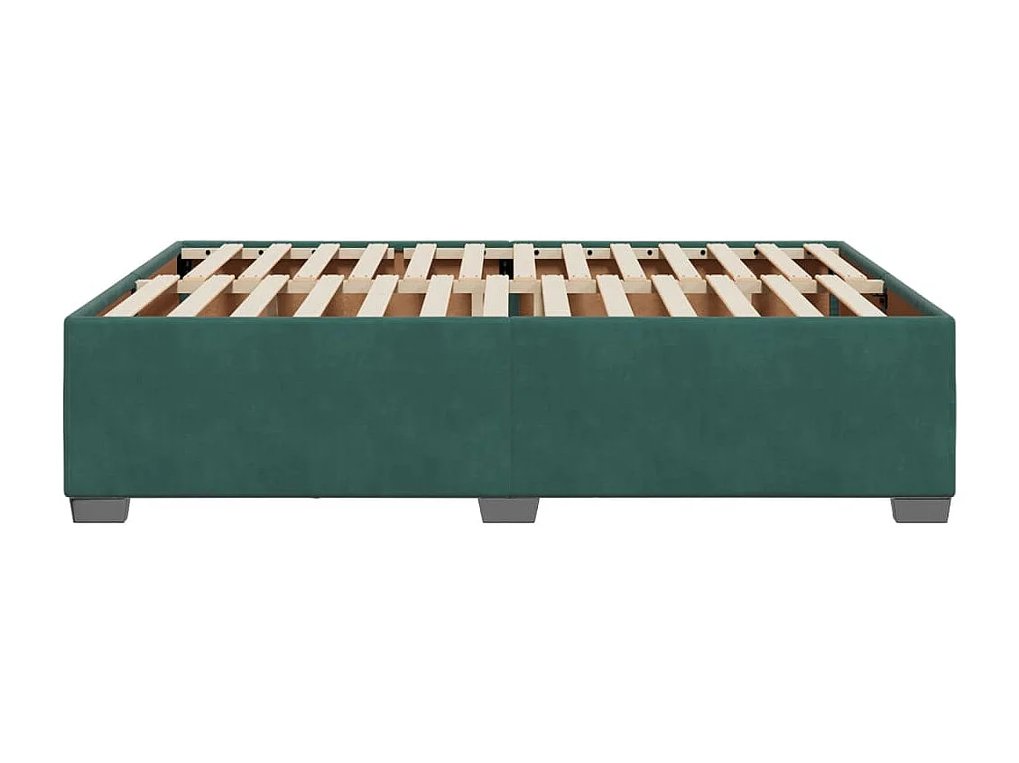 Giroletto senza Materasso Verde Scuro 140x190 cm in Velluto