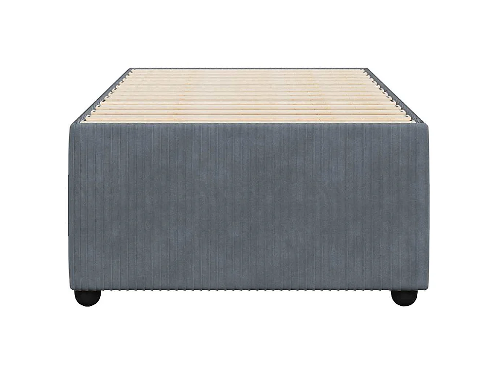 Bettgestell ohne Matratze Dunkelgrau 90x190 cm Samt