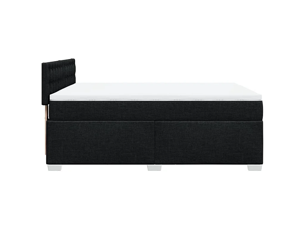 Boxspring met matras stof zwart 160x200 cm