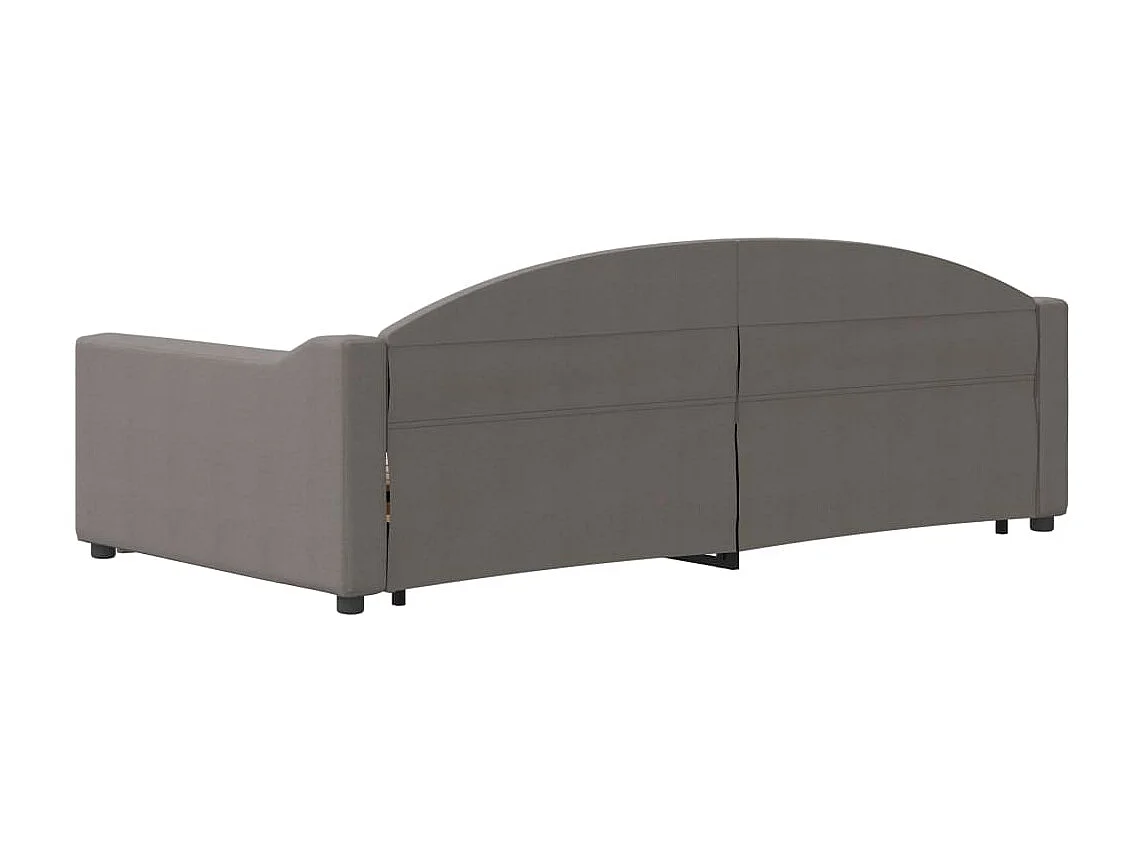 Tagesbett Ausziehbar Taupe 100x200 cm Stoff