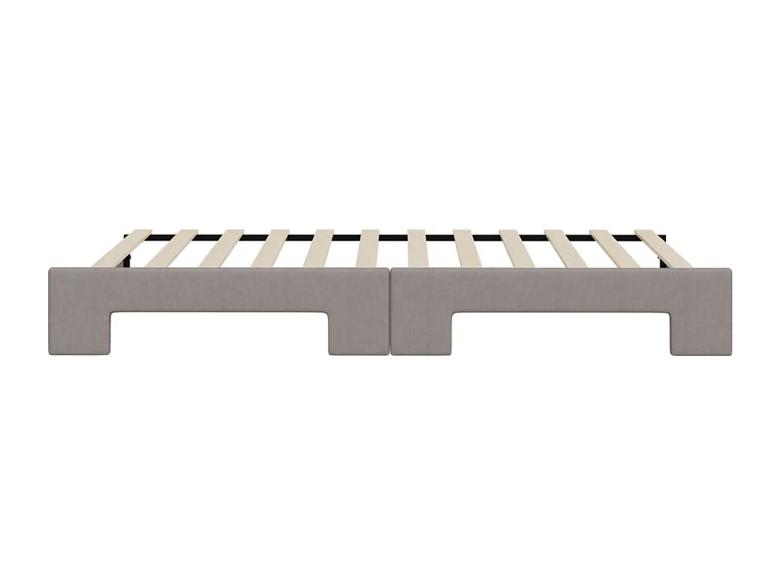 Tagesbett Ausziehbar Taupe 100x200 cm Stoff