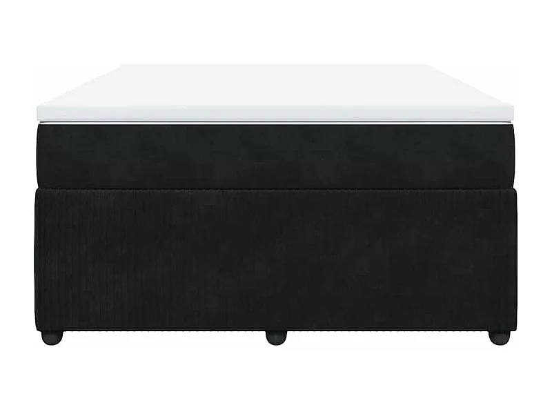 Boxspringbett mit Matratze Schwarz 160x200 cm Samt