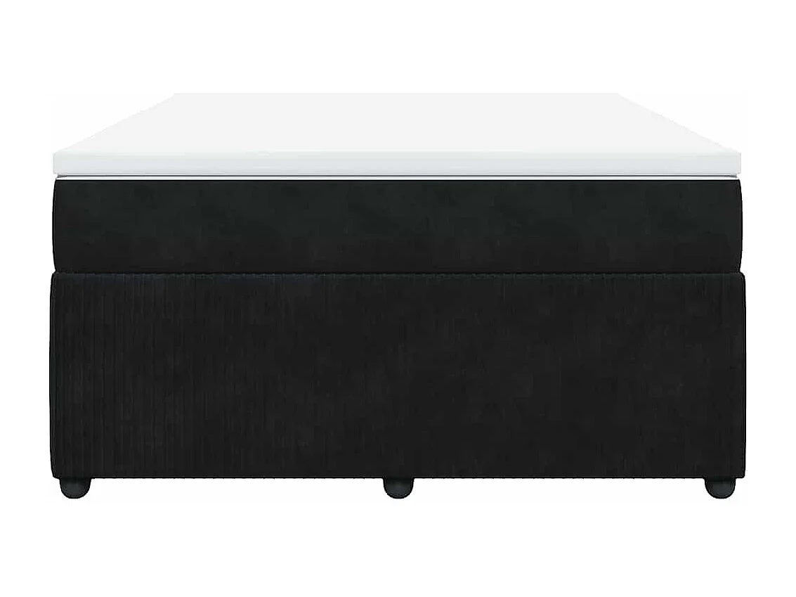 Boxspringbett mit Matratze Schwarz 160x200 cm Samt