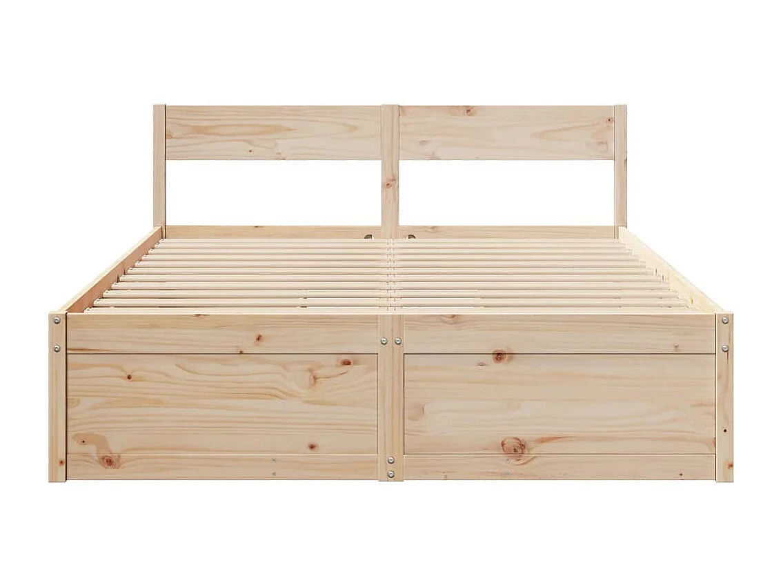 Bedframe zonder matras massief grenenhout 160x200 cm