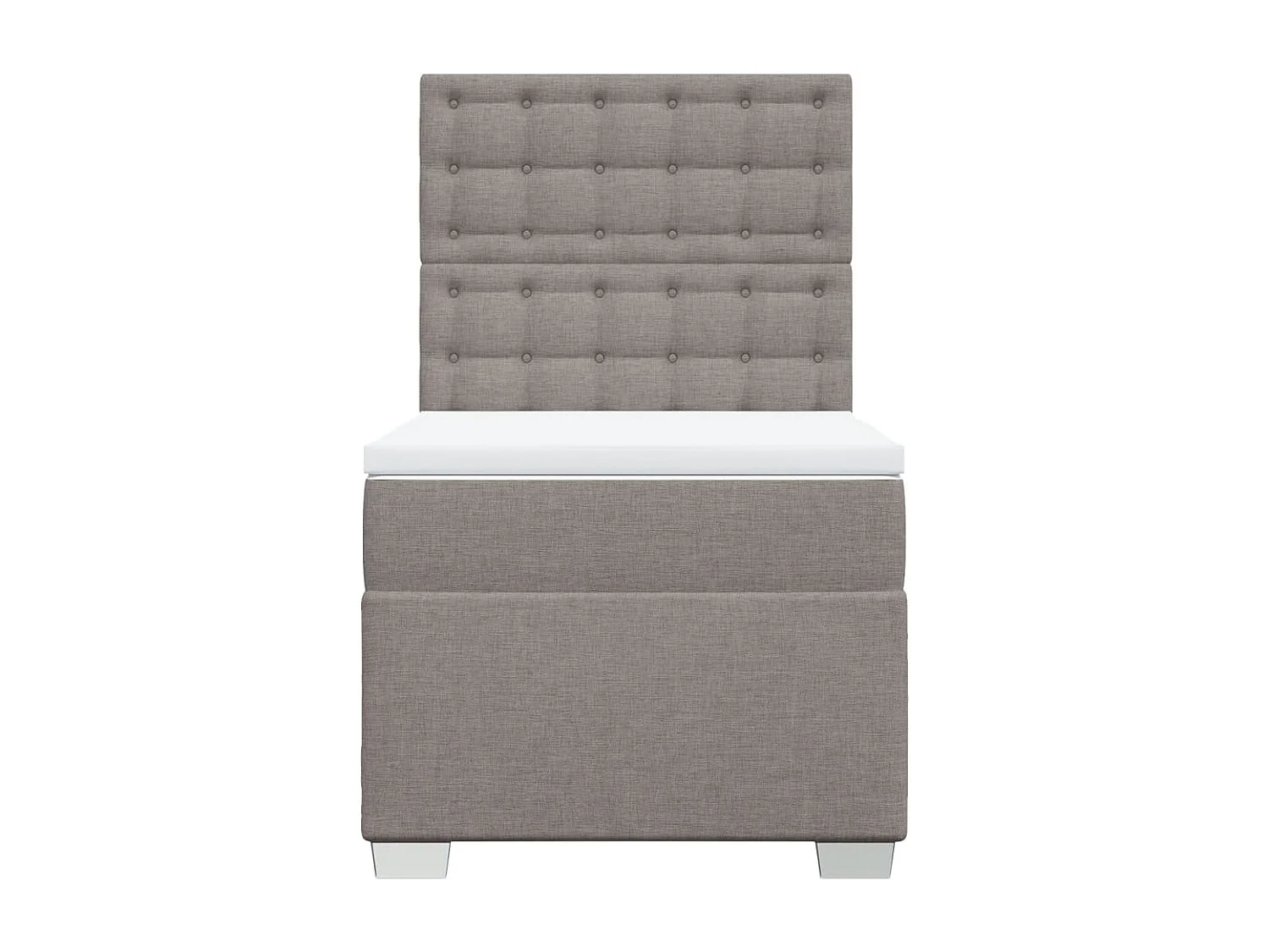 Sommier à lattes de lit avec matelas Taupe 90x190 cm Tissu