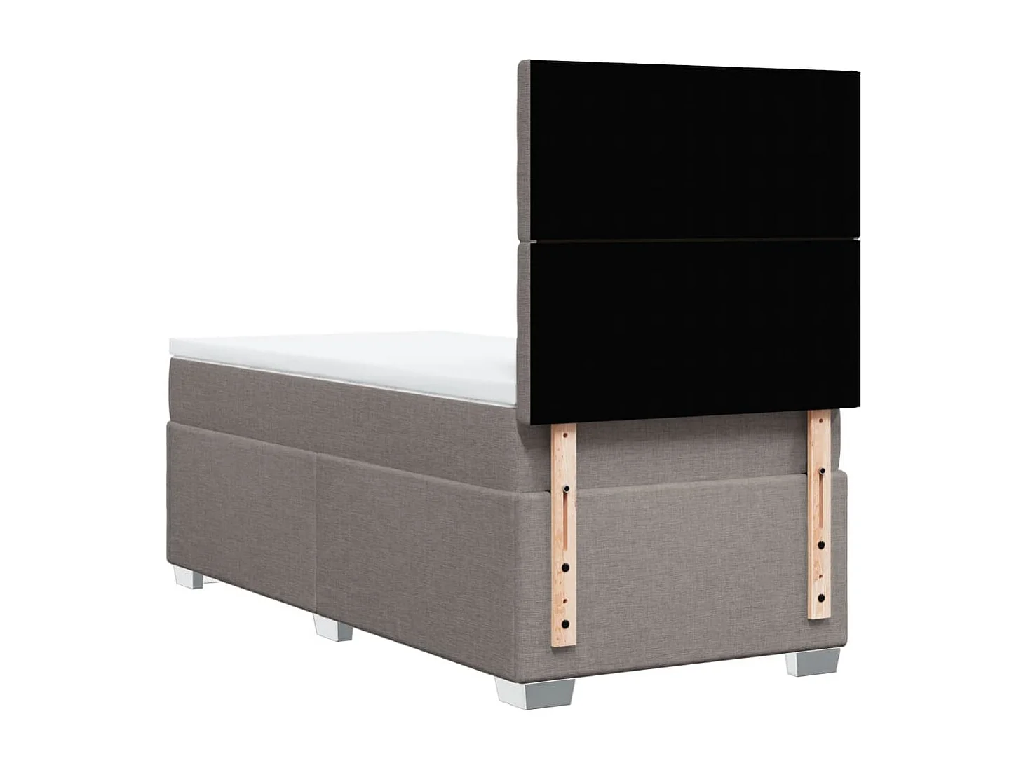 Sommier à lattes de lit avec matelas Taupe 90x190 cm Tissu