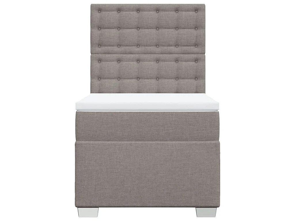 Boxspringbett mit Matratze Taupe 90x190 cm Stoff