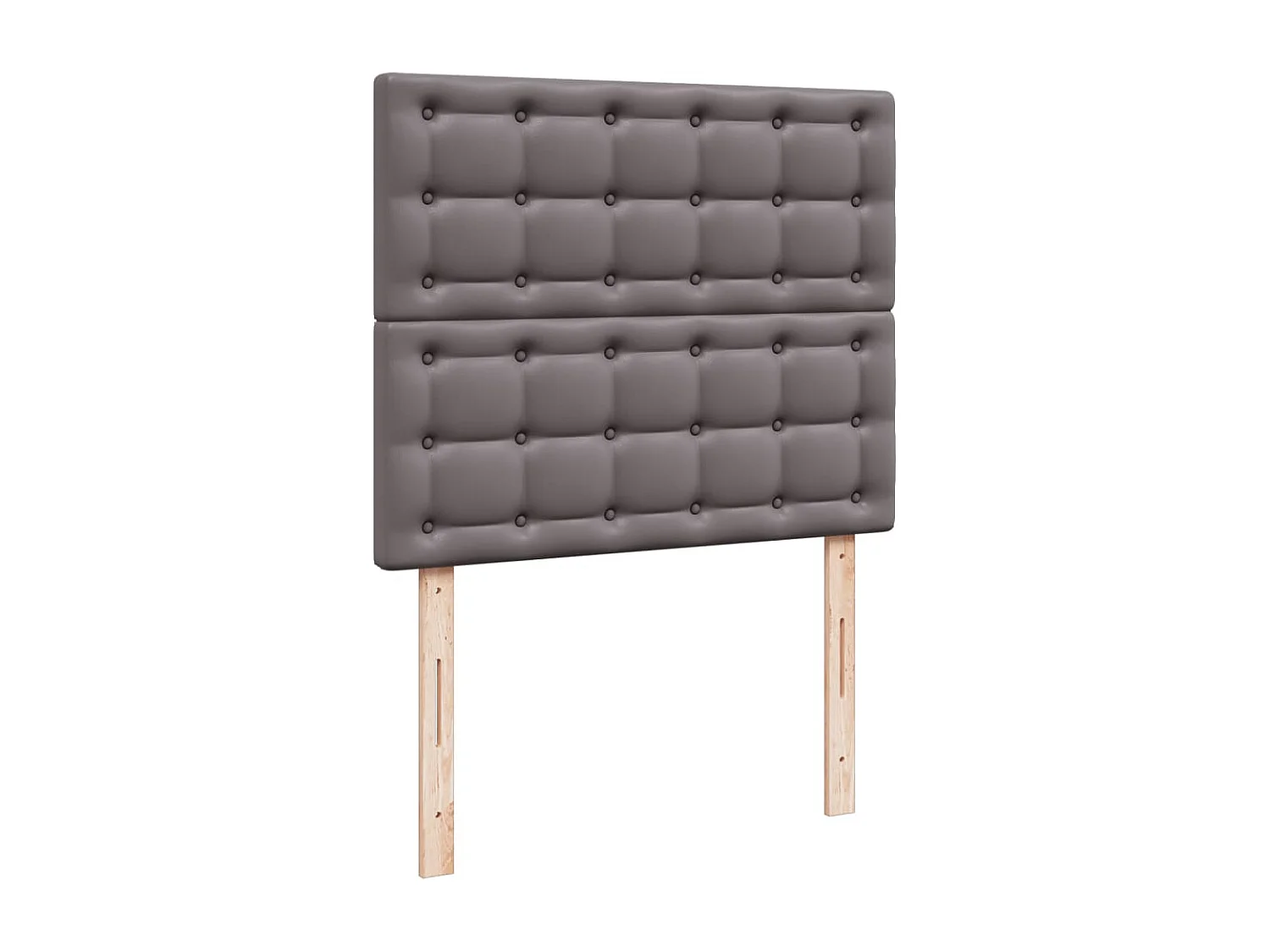 Boxspring met matras kunstleer grijs 120x190 cm
