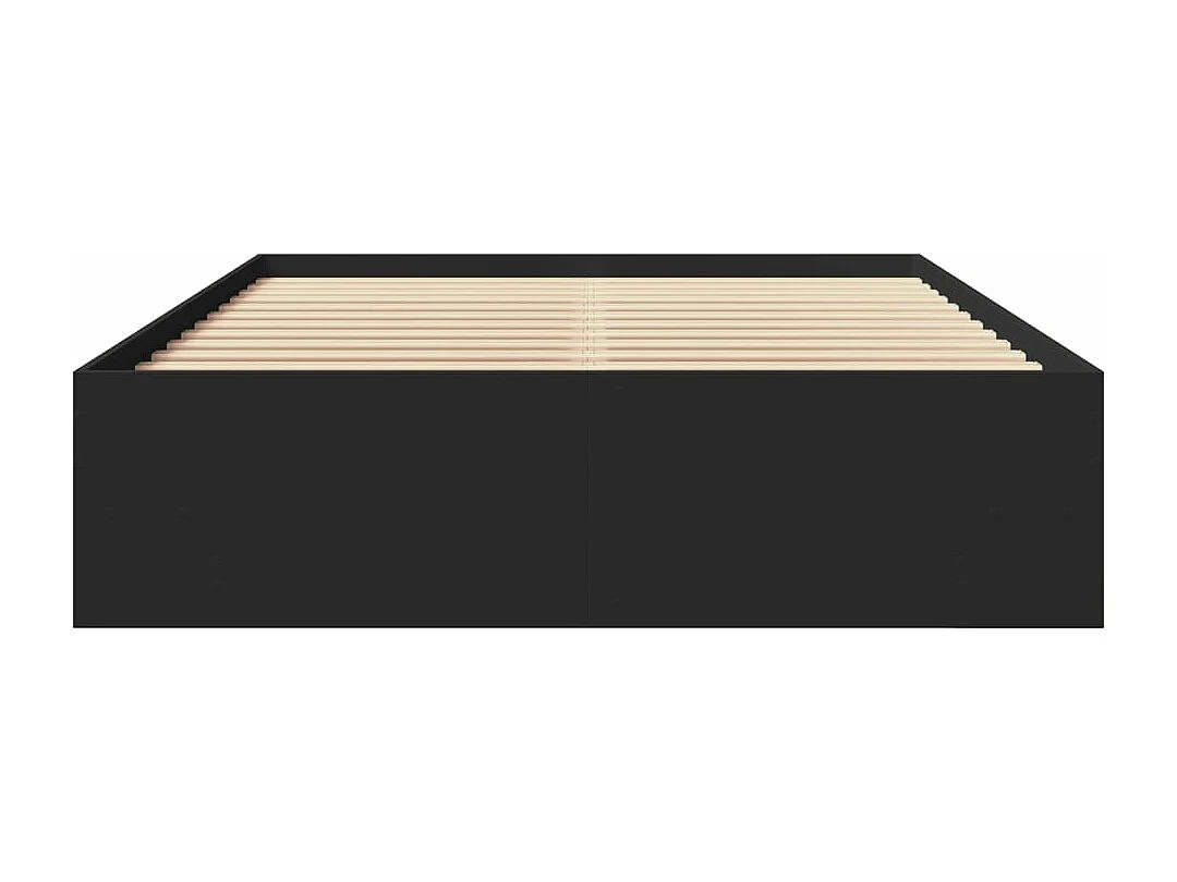 Bettgestell Schwarz 135x190 cm Holzwerkstoff