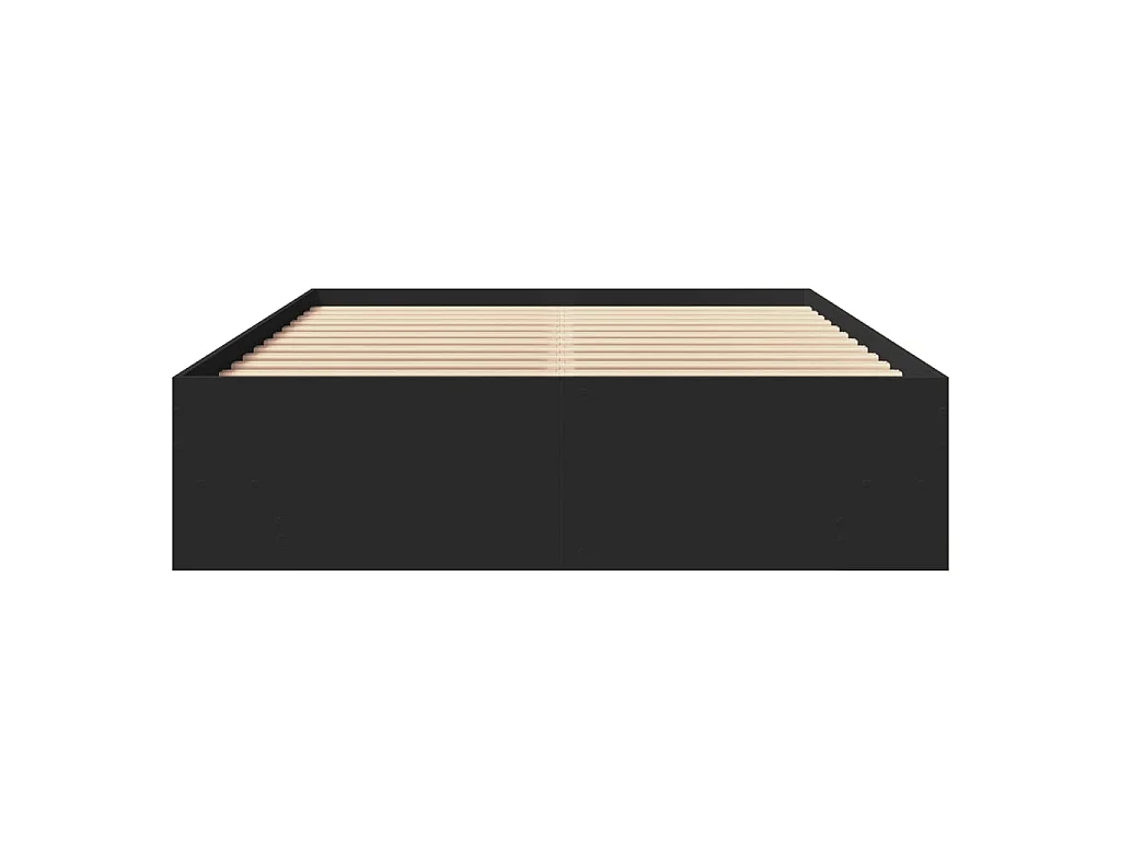 Bettgestell Schwarz 135x190 cm Holzwerkstoff