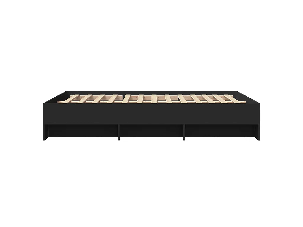 Bettgestell Schwarz 135x190 cm Holzwerkstoff