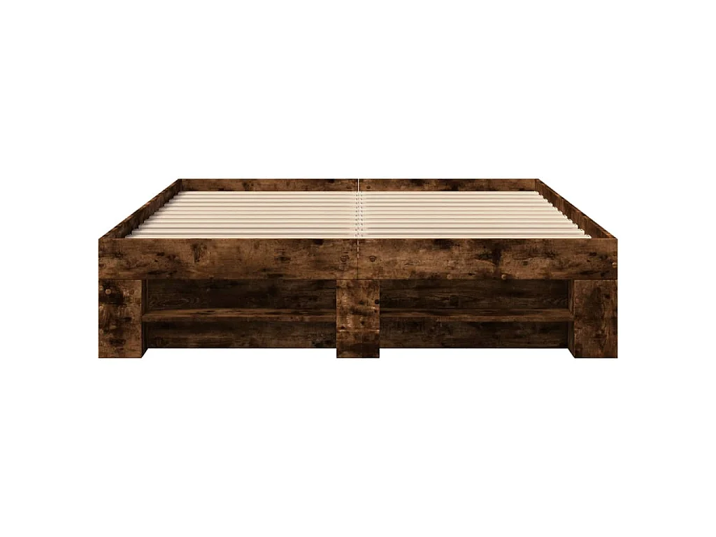 Bedframe zonder matras hout gerookt eikenkleurig 120x200 cm