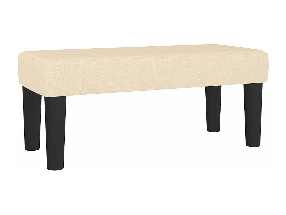 Cama box spring con colchón tela color crema 120x190 cm