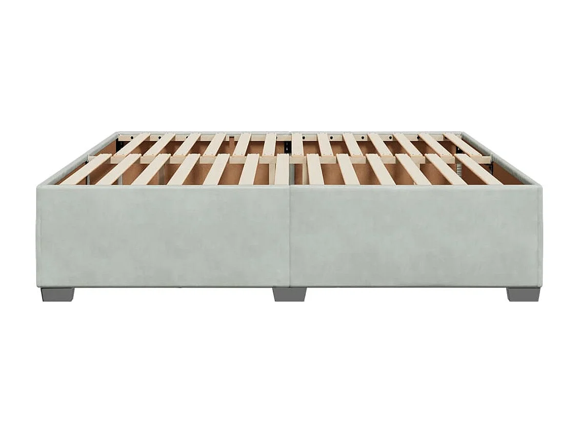 Cadre de lit sans matelas gris clair 180x200 cm velours