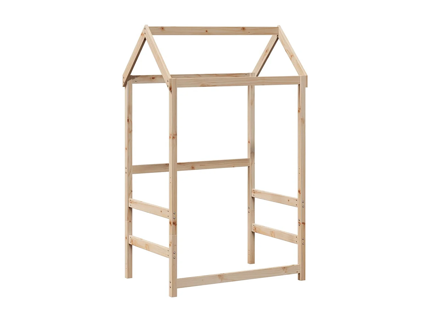 Ensemble de lit et de banc avec toit sans matelas 90x190 cm