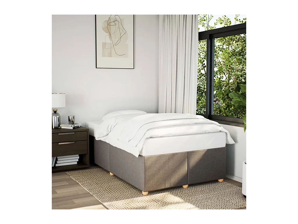 Bedframe zonder matras 120x190 cm stof taupe