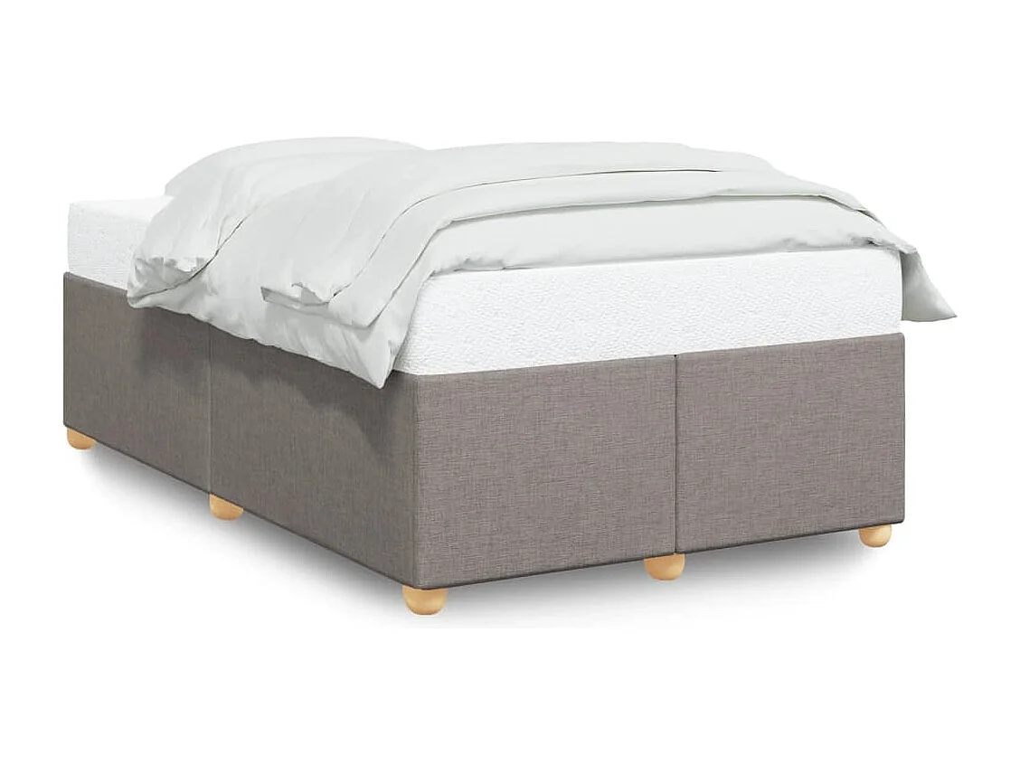 Estrutura de cama sem colchão 120x190cm tecido cinzento