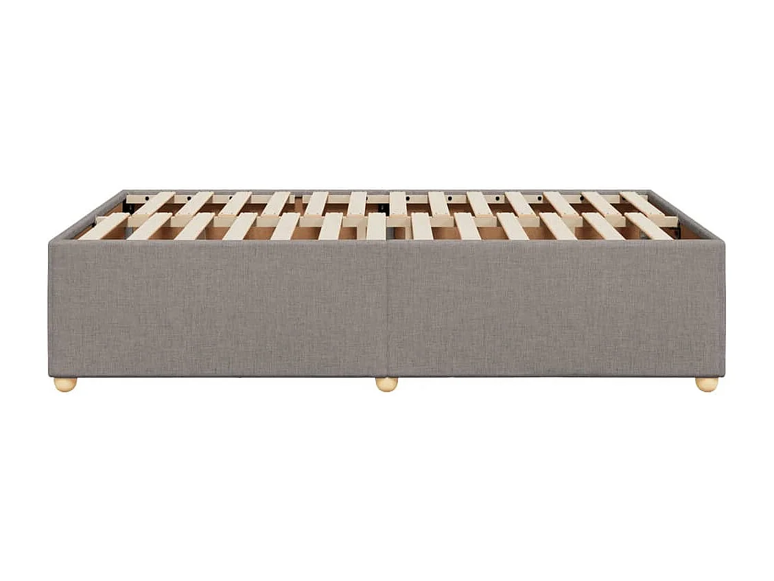 Estrutura de cama sem colchão 120x190cm tecido cinzento