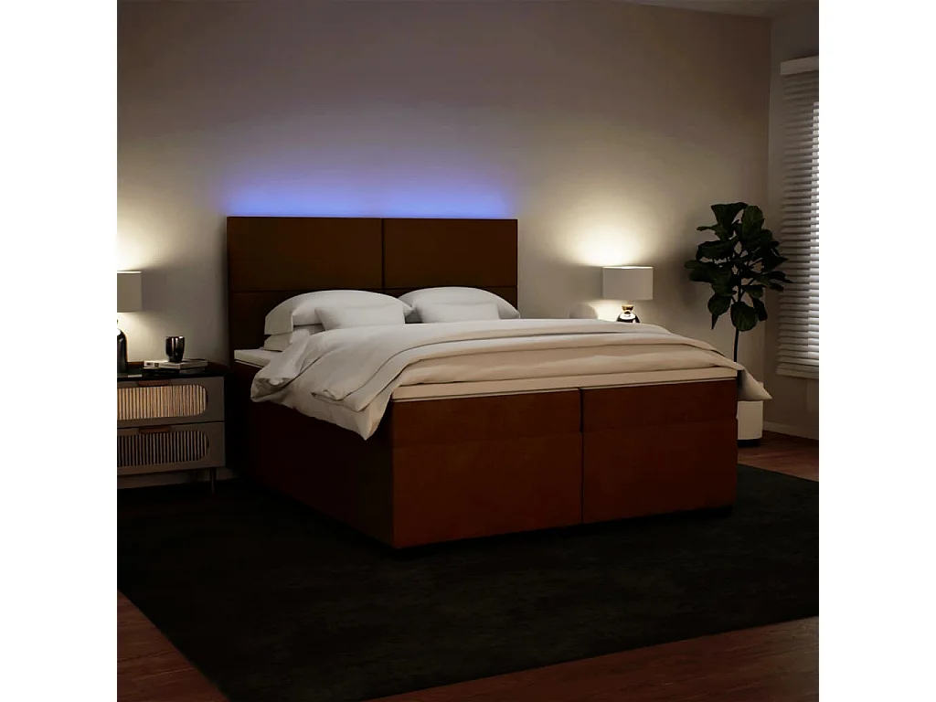 Boxspringbett mit Matratze Rosa 200x200 cm Samt